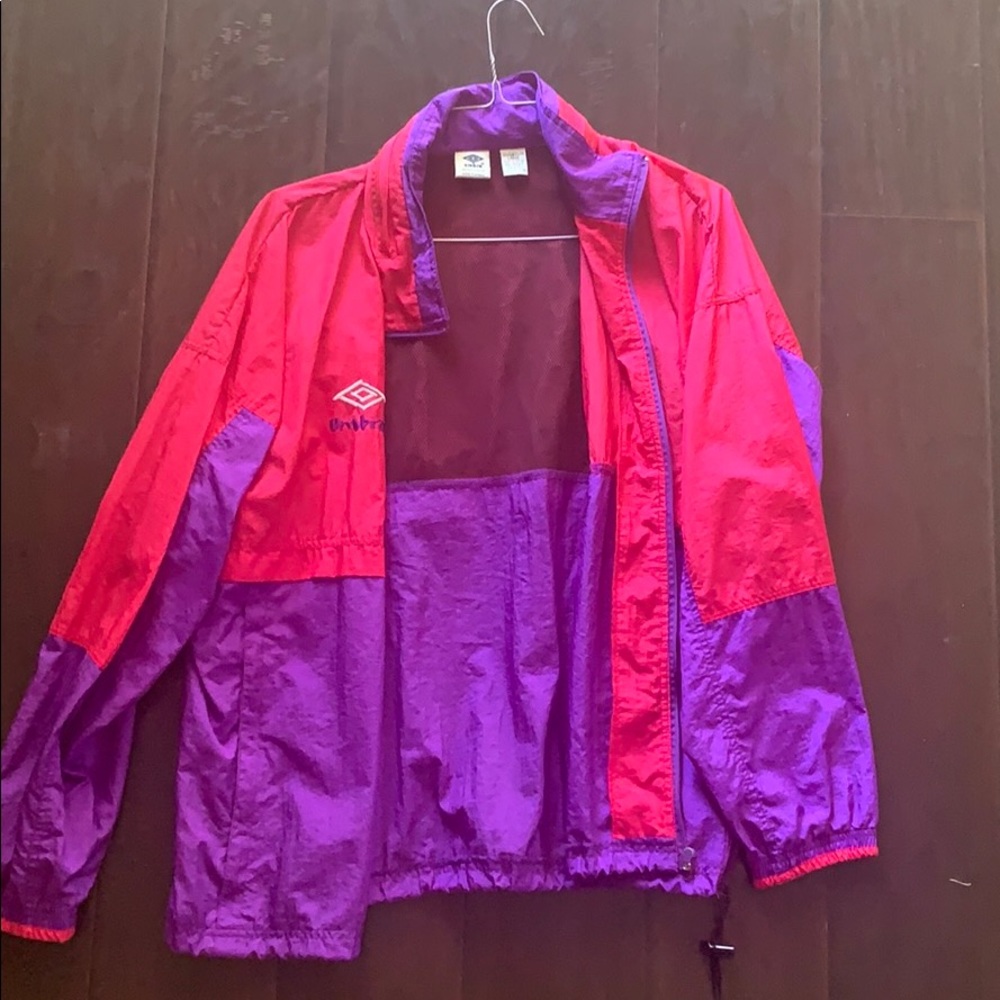90’s Umbro Windbreaker. Pink and purple. Size lg.